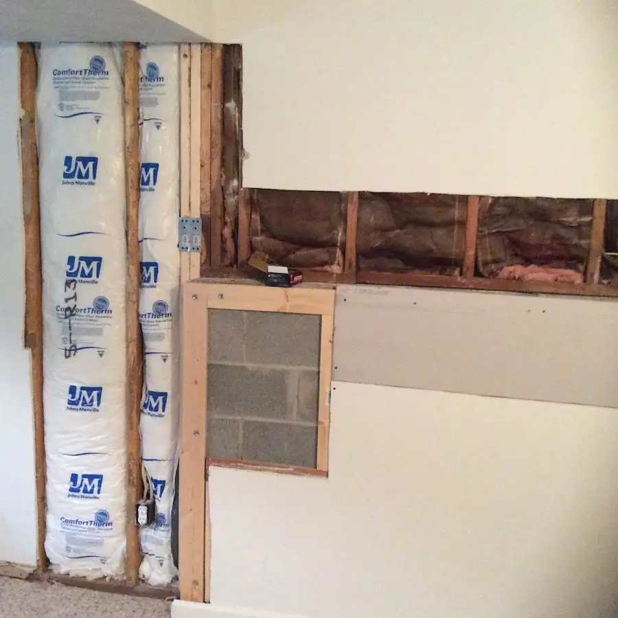 Wall insulation replacement during Contents Cleaning & Restoration in Shreveport